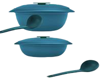 2 BLOSSOM SOUP SERVERS + LADLE