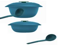 2X Blossom Soup Servers & Ladle