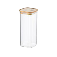 Bamboo Clear Storage Jar 1.9L