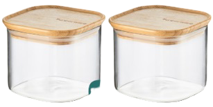 both for bamboo clear storage jar 550ml