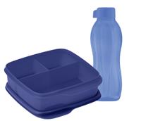 DVD Square Luncher 550ml & Eco Bottle 500ml (B.BLUE)