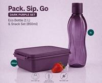 Eco Bottle 1L & Snack Box Set (Amethyst)