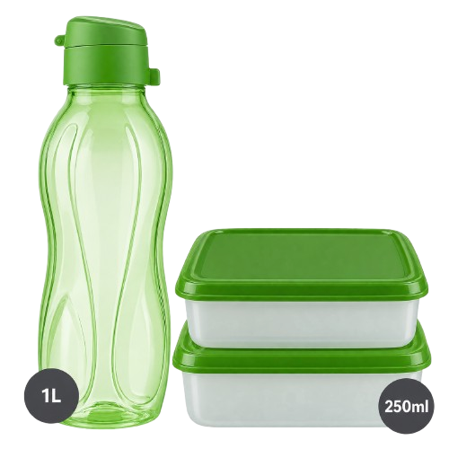 Small Square Round (2) & Eco Bottle 1L