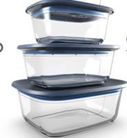 Tupperware® Voila™ Glass Food Storage Glass Container Set 1.5L | 1.6L | 3L (3)