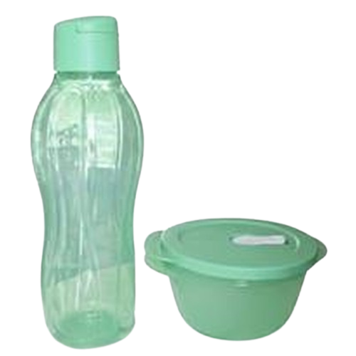 CrystalWave® Bowl Round 800ml & 1L Eco Bottle (Clover)