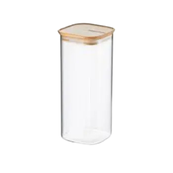 Bamboo Clear Storage Jar 1.9L