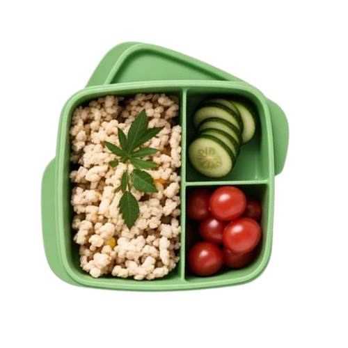 Divided Luncher & Eco Bottle (Green) – image 3