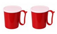 2 JUMBO MUGS CRANBERRY
