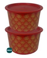 2X Christmas One Touch Canisters 960ml (Chili)