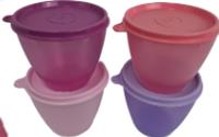 Refrigerator Bowls 380ml (4) (Soft Candy/Sorbet/Wild Mulberry/Pink Delight)